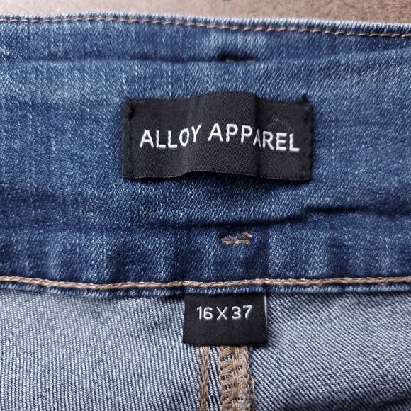 Alloy Apparel Tall Heidi Ultra High Rise Jeans Women Jr 16/37 Blue Skinny Sleek - Picture 11 of 13